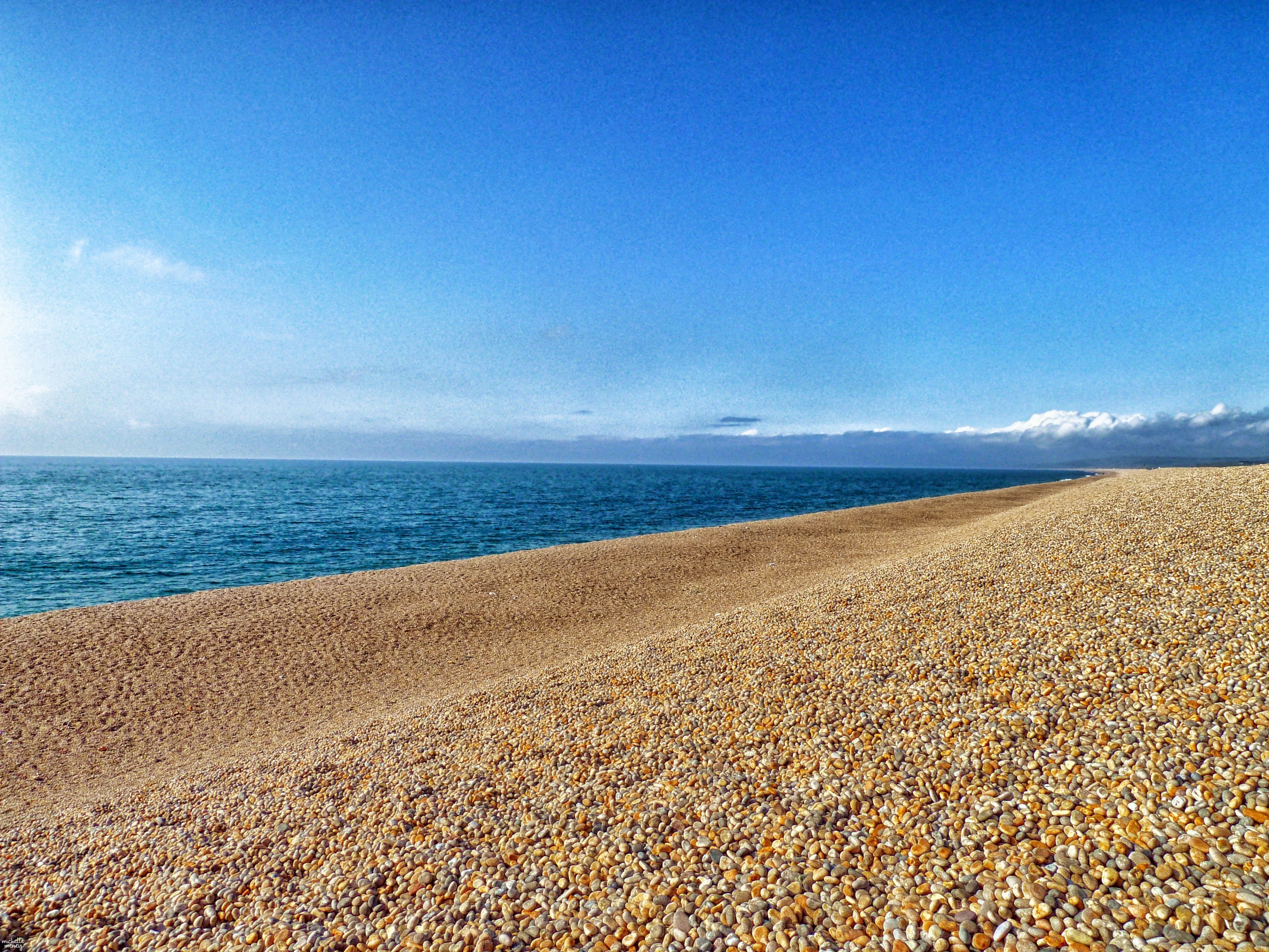 Above Chesil Beach looking towards Weymouth - Dorset coast…