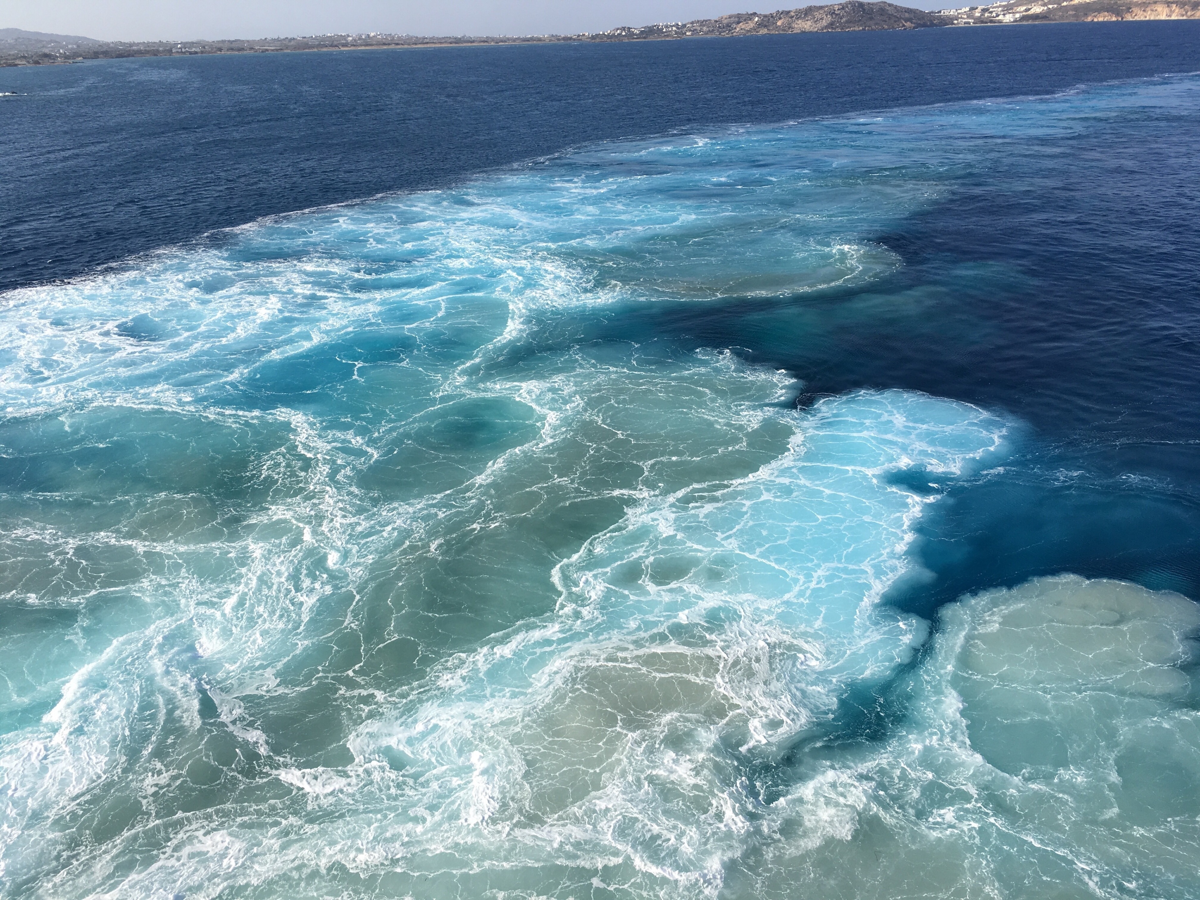 Beautiful colour of the sea near Naxos Port #Nature