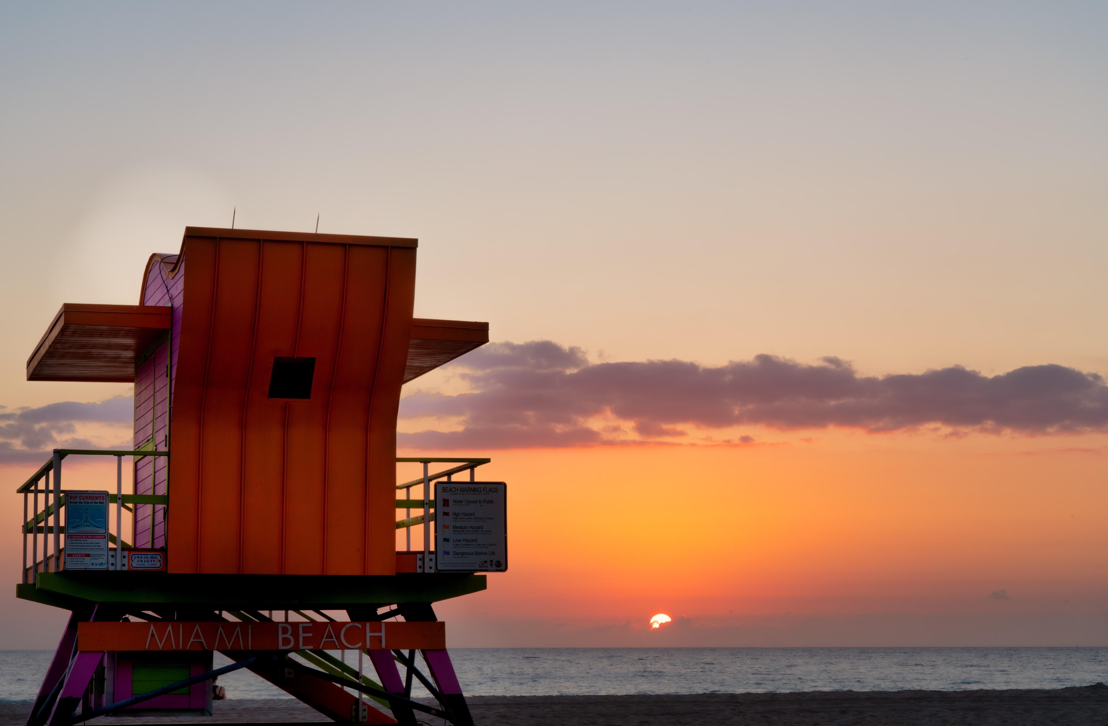 Sunrise over Miami South Beach