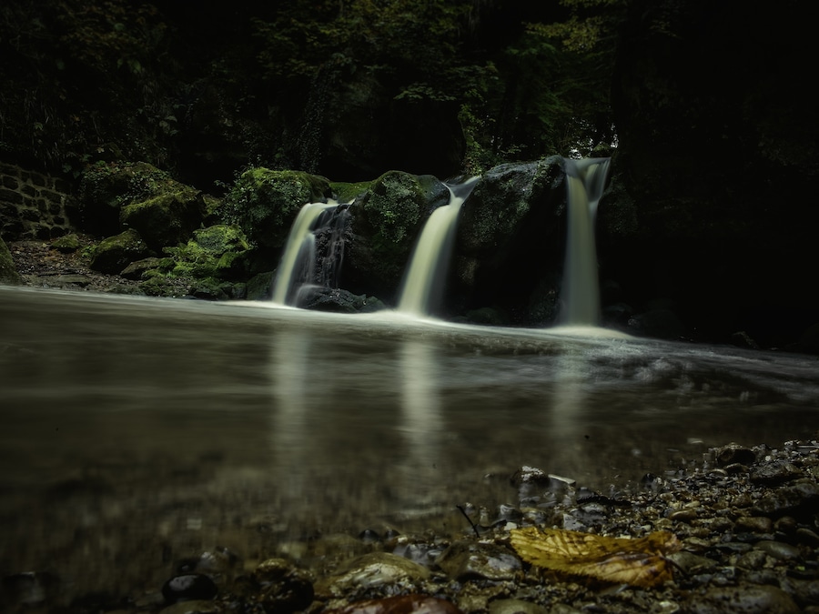 Triple waterfall in Luxembourg