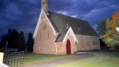 St Matthias - An Anglican Church located in Denman in the northern Hunter Valley region.  As dawn was breaking (6.30am), we stumbled by this beautiful church which was lit by the full moon.