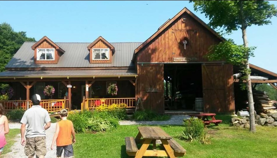 This was recommended to us by friends in NH. So glad we found it. It's a great little breakfast place! They serve family style pancakes, eggs & bacon. Homemade syrup right on the premises during the Spring & Summer It's small inside so plan on a little wait. If you have any leftovers you can take your plate out to the farm and feed the animals. My kids thought that was the coolest experience! Highly recommend!! #EndlessSummer