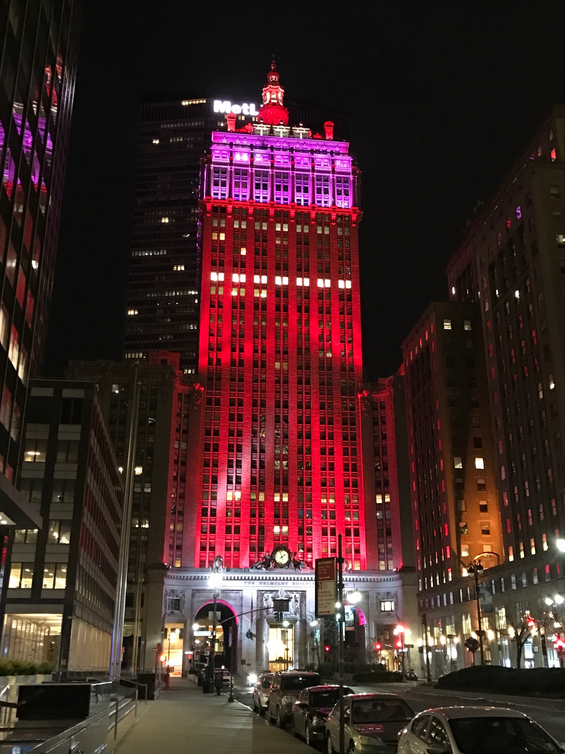 Grand central was lit up red tonight for Valentines Day!