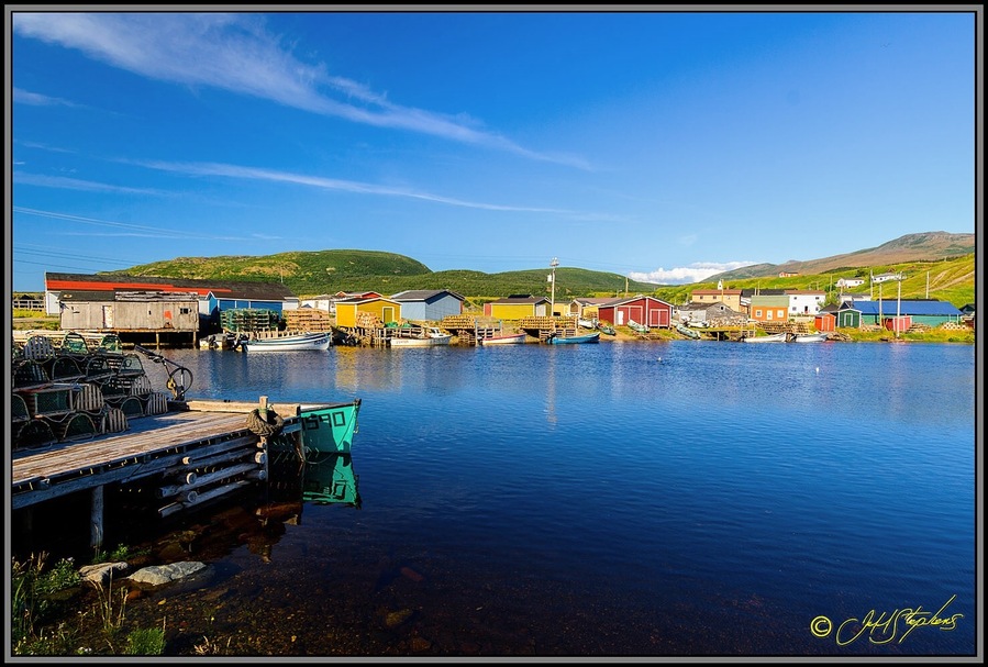 Beautiful harbour at Trout River. A great place to visit and have a meal after visiting the Table Lands in Gros Morne National Park.