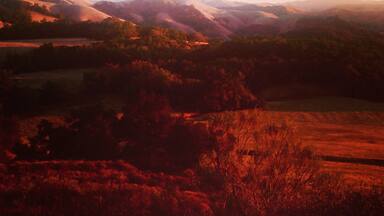 The stretch on 46 east to Cambria. I just took a drive an found this view the rolling hills along the Central Coast and Montana De Oro in the distance! All in one breathtaking view. 
Exhale!