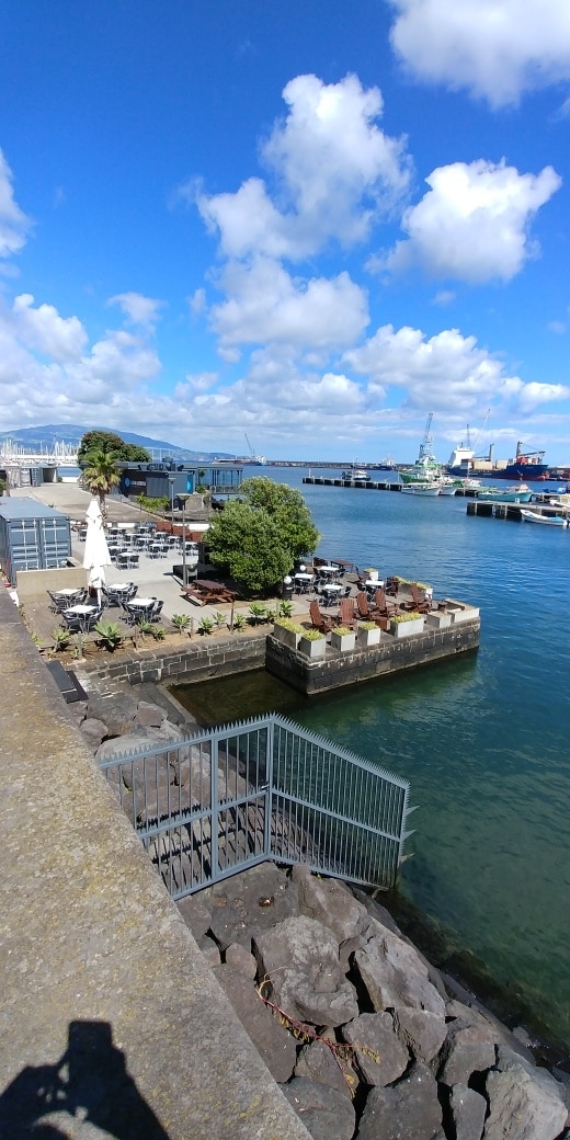 Marina de Ponta Delgada. Here you will find all kinds of restaurants, snack bars, gift shops, the smell of the ocean and much more.