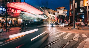 Always fun hanging around chinatown in antwerp, alot more colors and unique people in the streets. I think this was like a 1 second exposure and i like how it turned out with the tram passing by. #urbanjungle