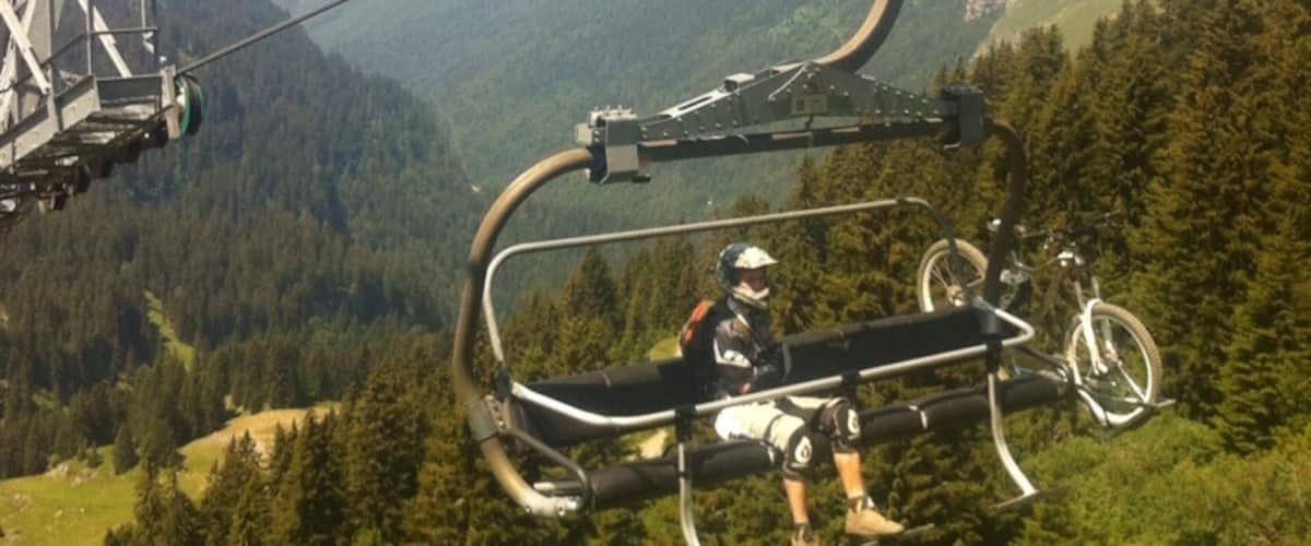 Biking in the mountains