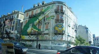 Streetart we spotted on building while driving by with a cab.