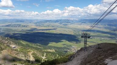Pricey at $37/pp, but we enjoyed a ride on the tram to the top of Jackson Hole Resort July 12, 2015. Have a waffle and a cocktail at the tavern and enjoy the view. Bring a jacket!