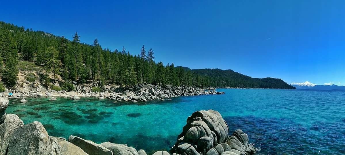 Secret Cove clothing optional beach in one of the corners of Lake Tahoe! #blue