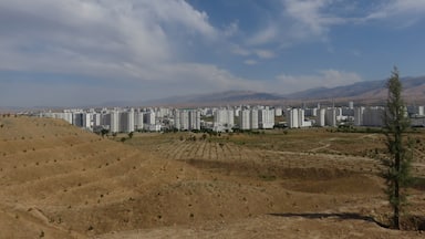 Ashgabat is a city of white marble with very few people in evidence in the streets (admittedly it is hot right now). I think they must have revived Turkey's marble market single-handedly!