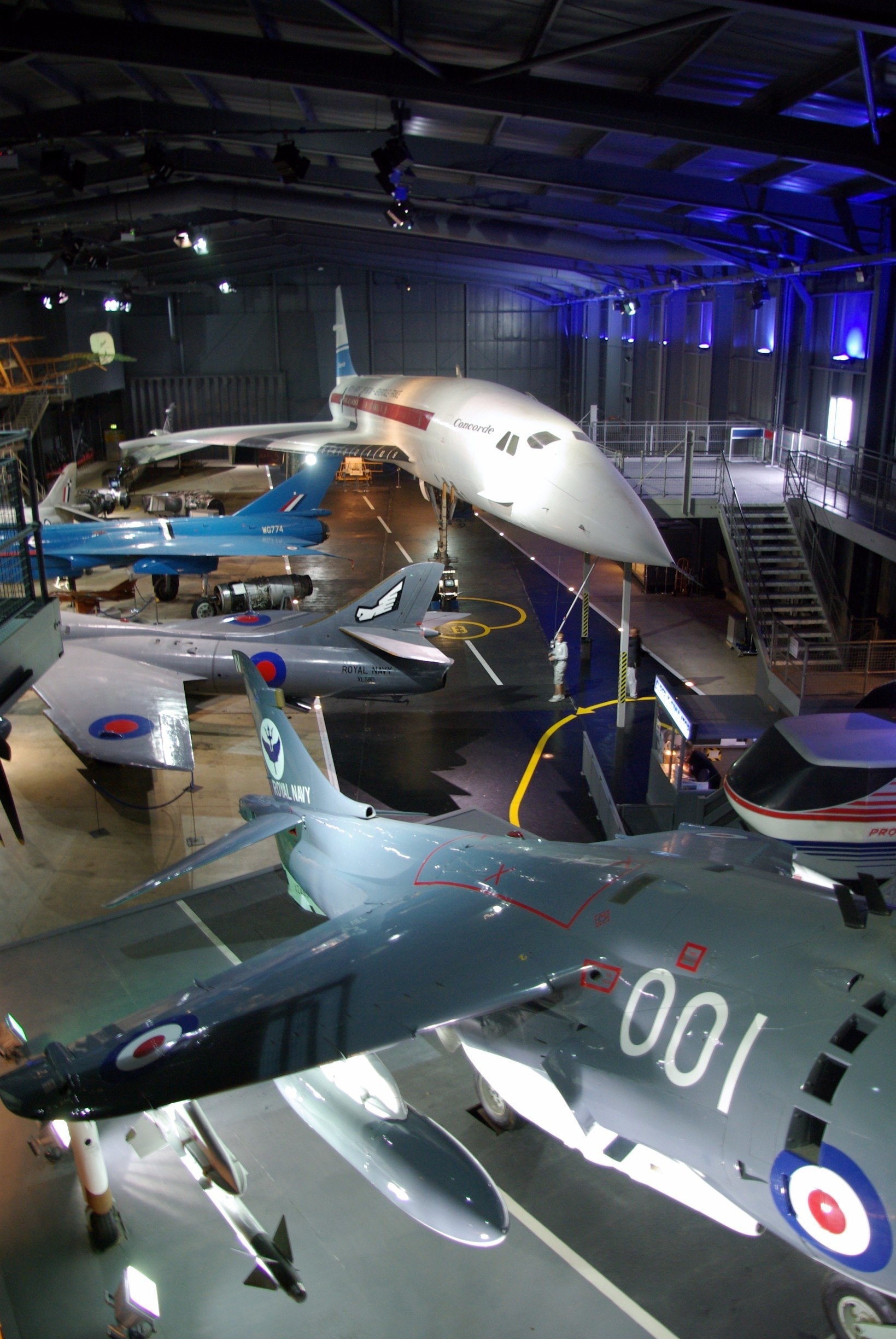 The Fleet Air Arm Museum is devoted to the history of British naval aviation. It has an extensive collection of military and civilian aircraft, aero engines, models of aircraft and Royal Navy ships (especially aircraft carriers), and paintings and drawings related to naval aviation. It is located on RNAS Yeovilton airfield, and the museum has viewing areas where visitors can watch military aircraft (especially helicopters) take off and land. It is located 7 miles (11 km) north of Yeovil, and 40 miles (64 km) south of Bristol.