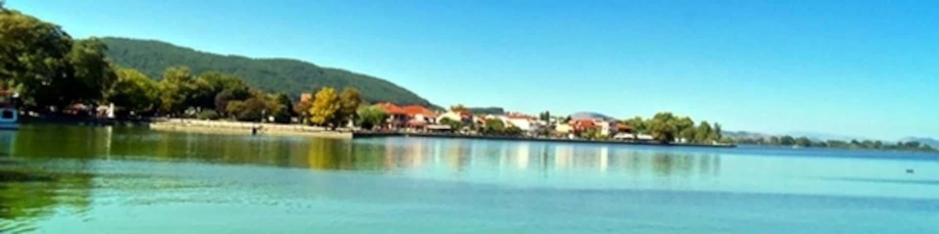 Lake Pamvotida at Ioannina
The Lake of Ioannina is very significant to the city , a kind of landscape where the traveler is invited to explore around, using the small boats available on shore . Crossing the lake to reach the island, located right in the middle of the water plane, is enough to understand the uniqueness of this wetland.