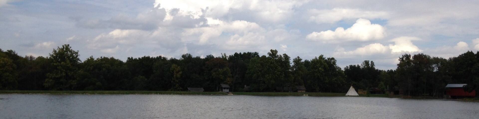 Lovely park, plus a pioneer village. Thus the teepee across the lake.