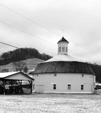 Beautiful round barn. It is a museum