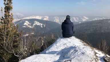 Not far outside of the Siberian city Krasnoyarsk you find the nature park Stolby. Famous for its rock formations it’s also nice for just sitting and enjoying the views. It might get a bit cold in winter though ;)
