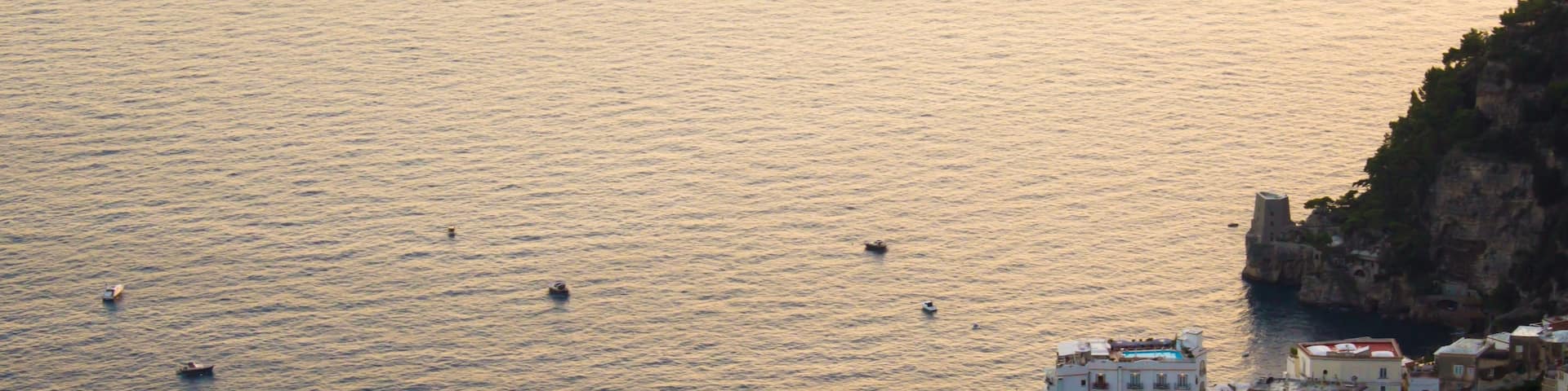 The gorgeous town of Positano on the Amalfi coast just as the sun was setting. Positano is not somewhere to go if you are afraid of a lot of walking up and down steep stairs!