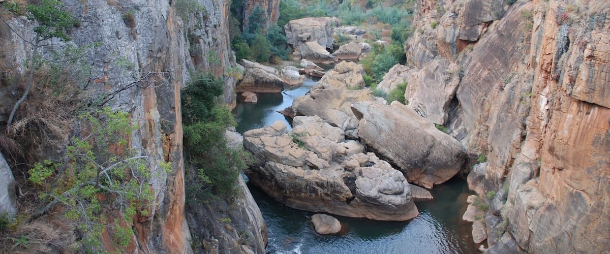 Beautiful canyon, taken from the pedestrian bridge, near the potholes