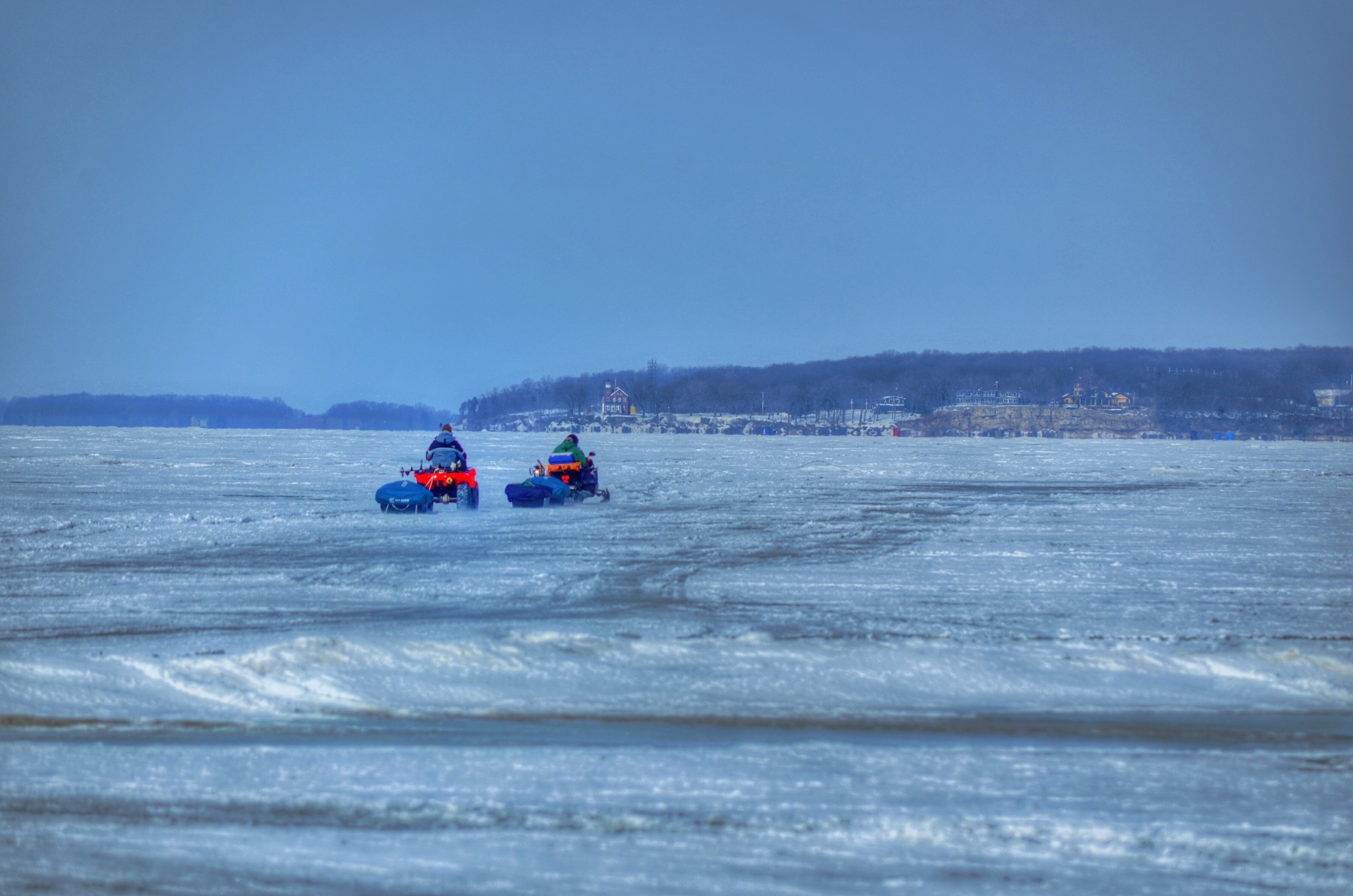 When Lake Erie has enough ice, cities of ice fisherman gather at the Catawba Island State Park to head out towards Put-in-Bay to try their luck at ice fishing.  Great bucket list experience for those who've never had the opportunity. 