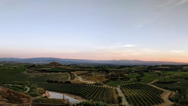 Sunset looking over the vineyards of Laguardia. Perfect end to a stunning wedding #LifeAtExpedia