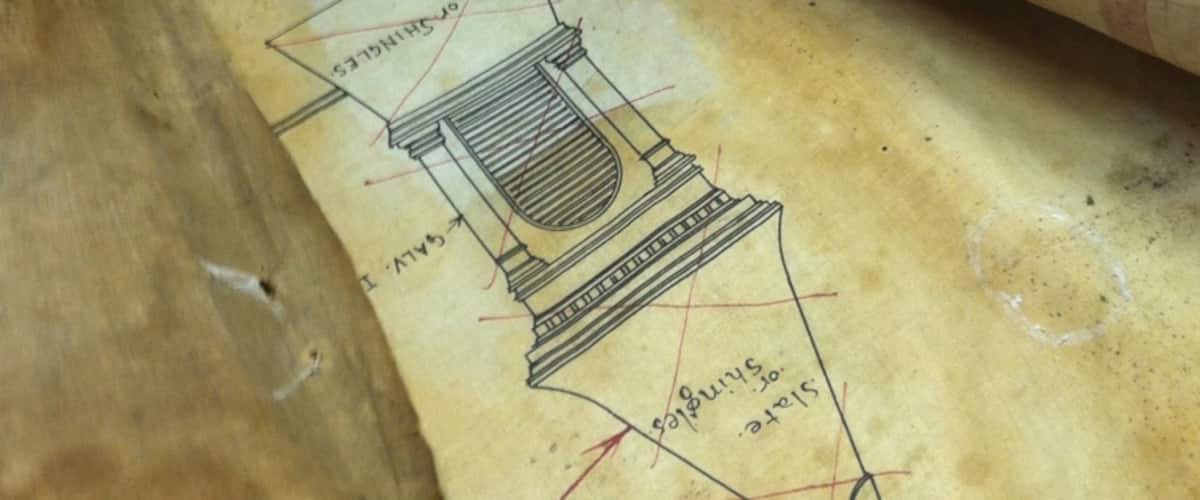 Old linen blueprints. All sorts of local research resources can be found here.