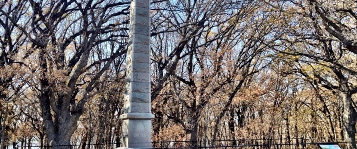 Dedicated to settlers who lost their lives during the Dakota War of 1862.