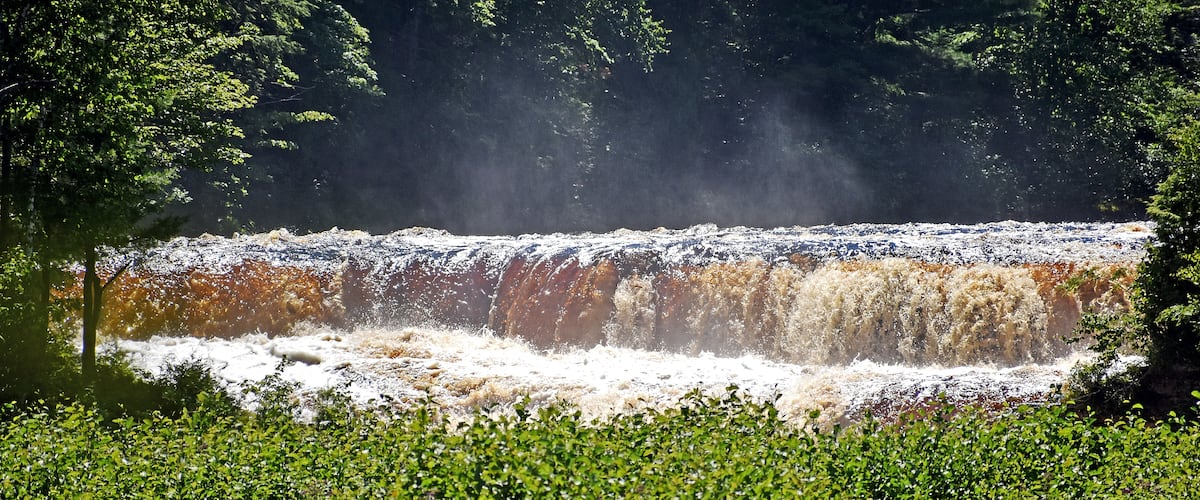 You will find the lower and upper falls in Michigan's upper peninsula. #OnTheRoad