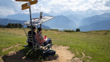 Hiking with friends above lake Thun with the grand vista of Eiger, Mönch and Jungfrau in you sight and enjoying a break in an old chairlift.
The best spots are almost at the front door, you don't have to travel far for an #adventure