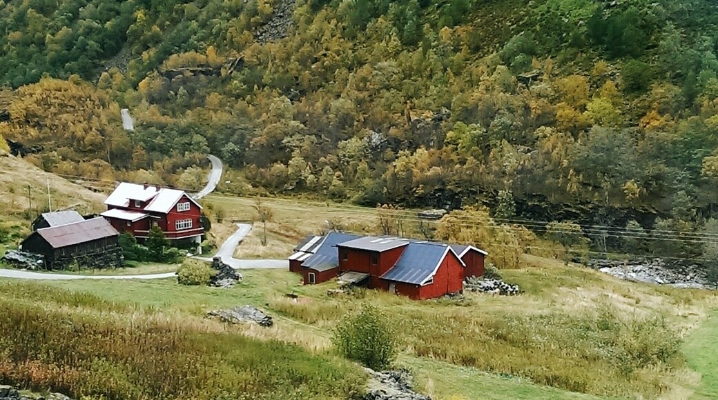 Marina von Flåm, Aurland, Vestland, Norwegen
