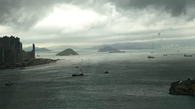 The view from my window overlooking Victoria Harbor in Tsim Sha Tsui,Hong Kong.
Incredible.
