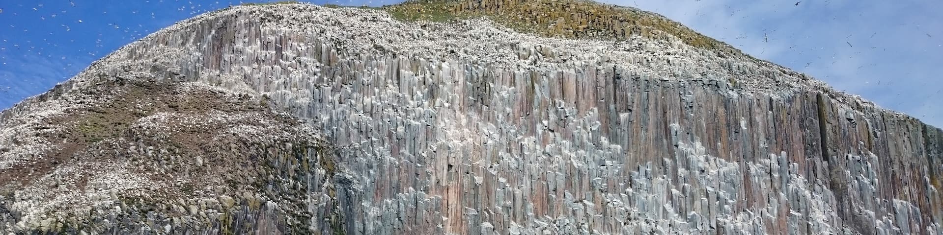 The beautiful West side of the Ailsa Craig of the coast of Ayrshire, Scotland.
