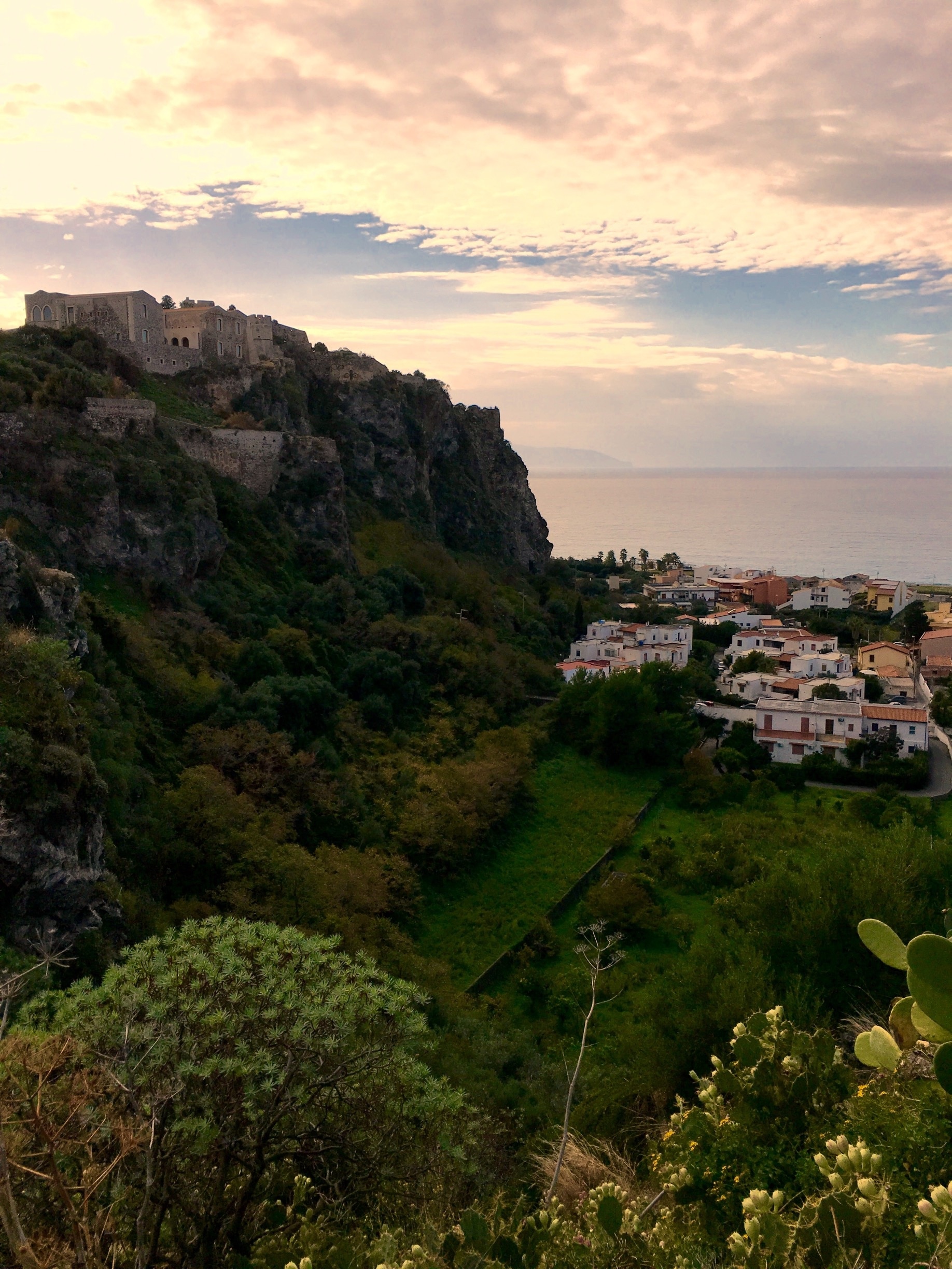 Milazzo Castle, looking to the Aeolian Islands, Sicily