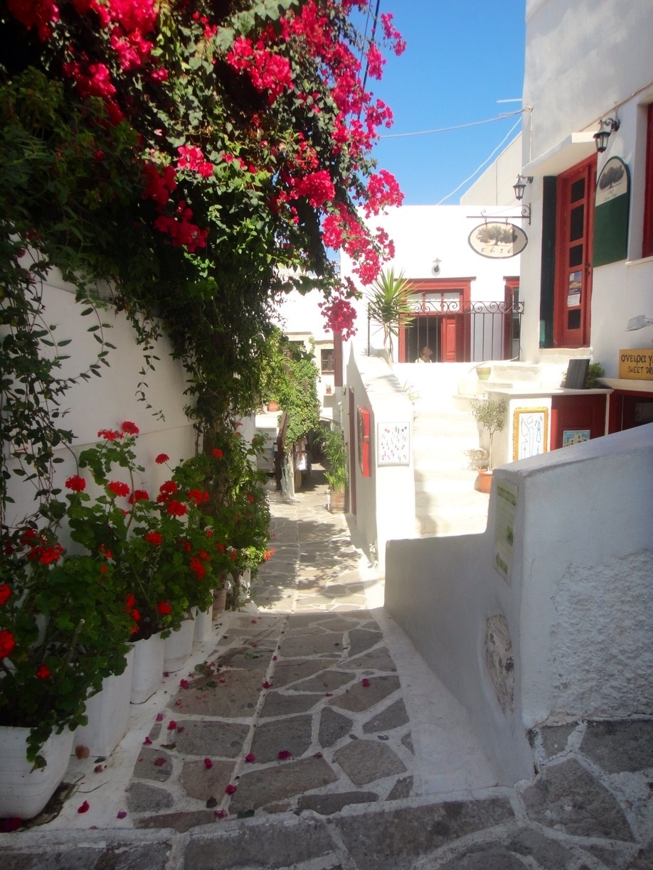 Chora, or Mykonos town, is filled with quaint stone walkways