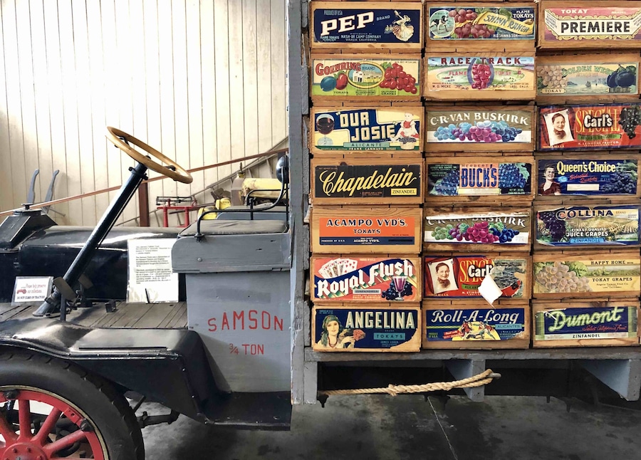 Early transportation of boxed
Produce from the Stockton area. If you are interested in the history of San Joaquin County and California this museum is a great place to visit.