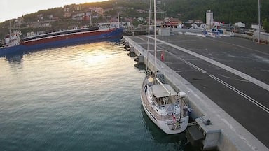 We have been sailing along the coast of Albania for the past couple of weeks.  What a great country and the people are wonderful.  As Americans it's nice to be somewhere the people like the USA and really appreciate the help Nato gave them.

The country is not really set up for private boats yet. There is only one marina in the country and all the other stops have been in major ports.  But that's OK with us....we enjoy places that are not often visited by boat. The mountains and lakes in the northeast are fantastic and really worth the visit!

Photo taken with my Phantom 2+ drone.