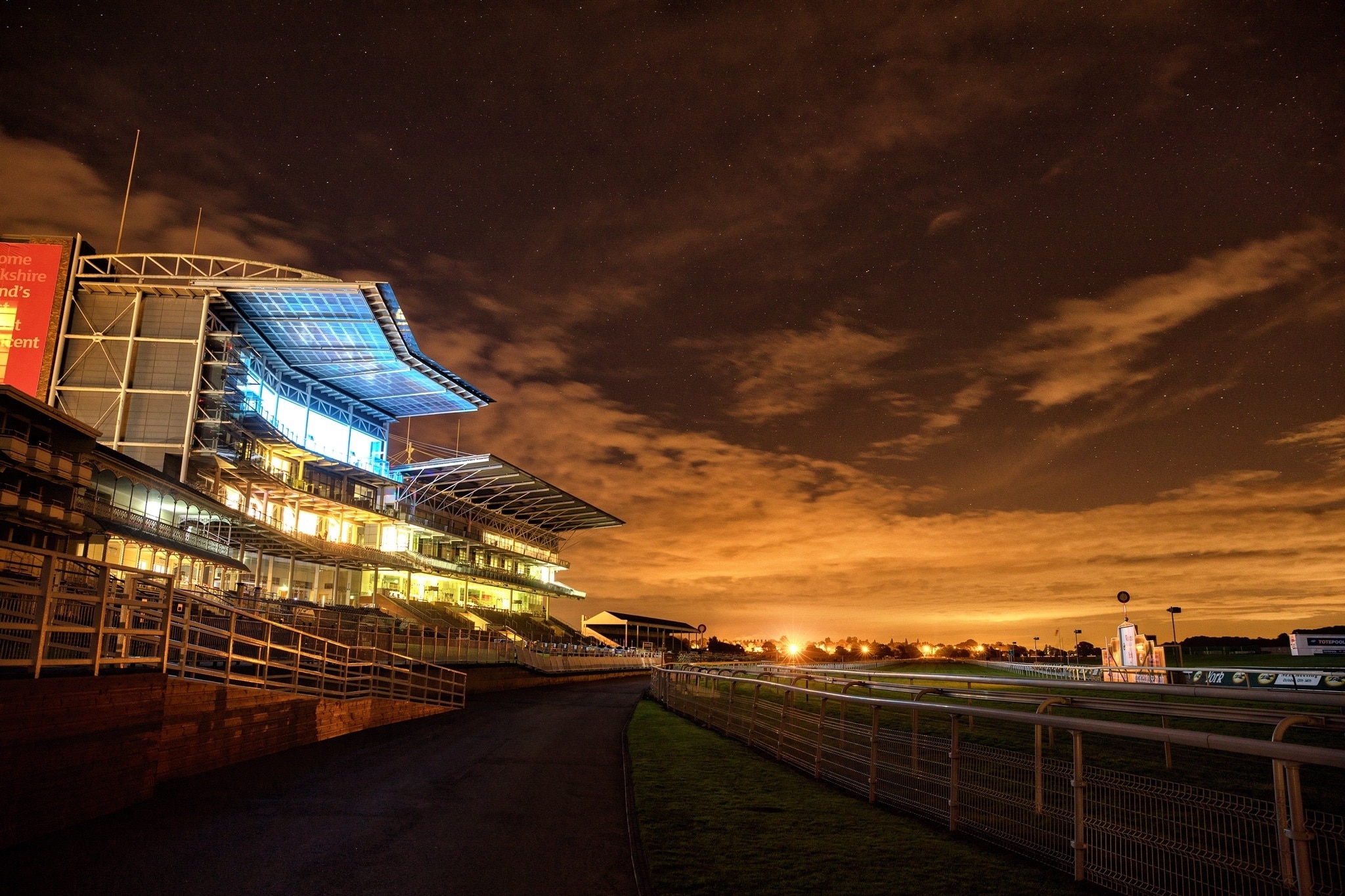 a little night time photo shot at York Racecourse