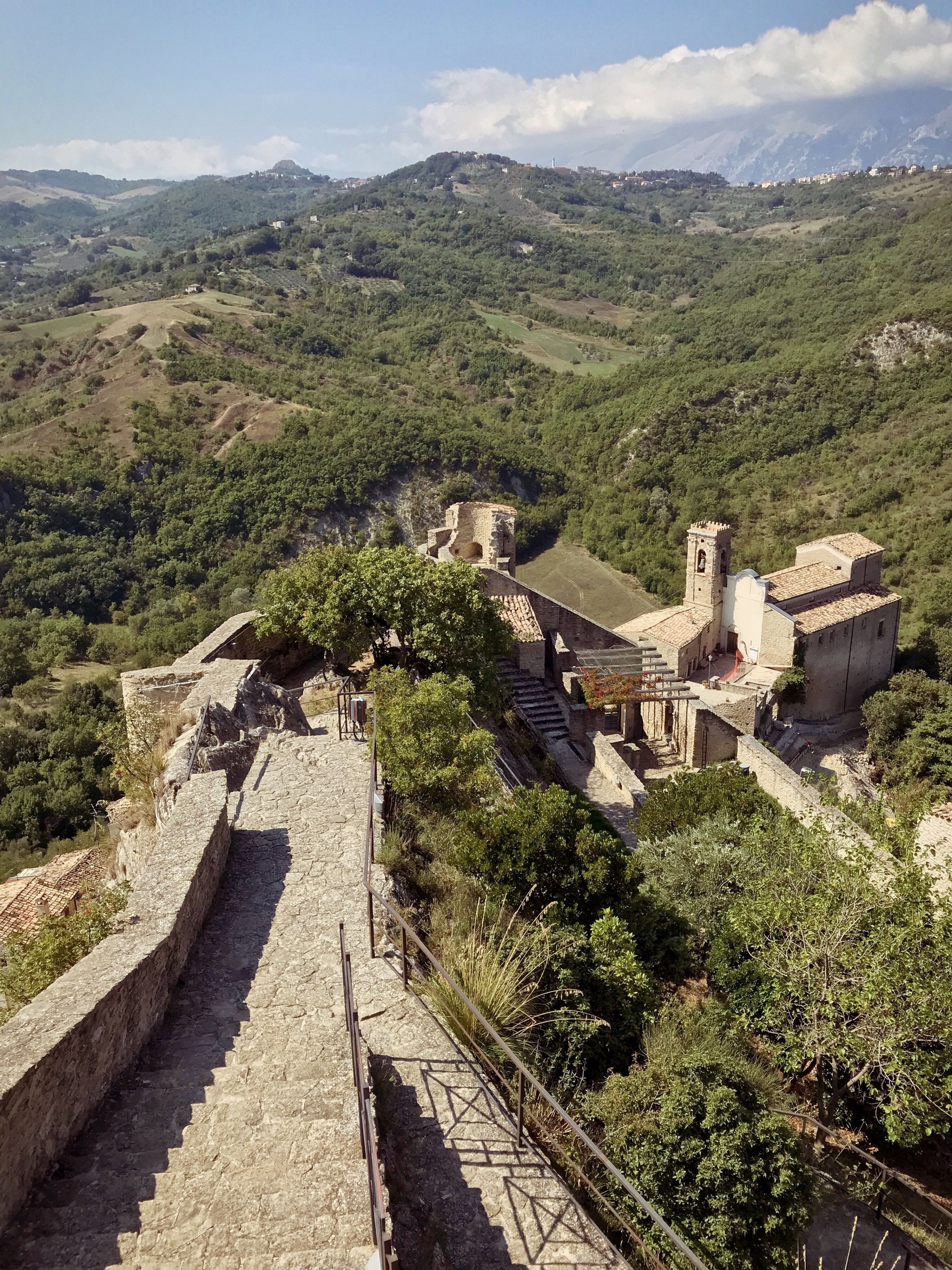 View from the top of the Castle of Roccascalegna.