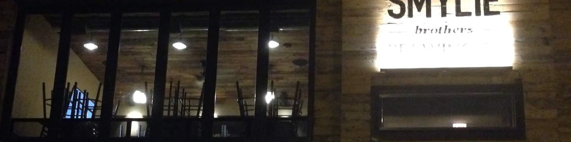 Cool local brewery with really neat decor and a nice seating area outside.