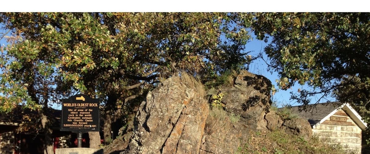 This region contains some of the oldest rock formations on Earth. This granitic gneiss is over 3.5 billion years old.