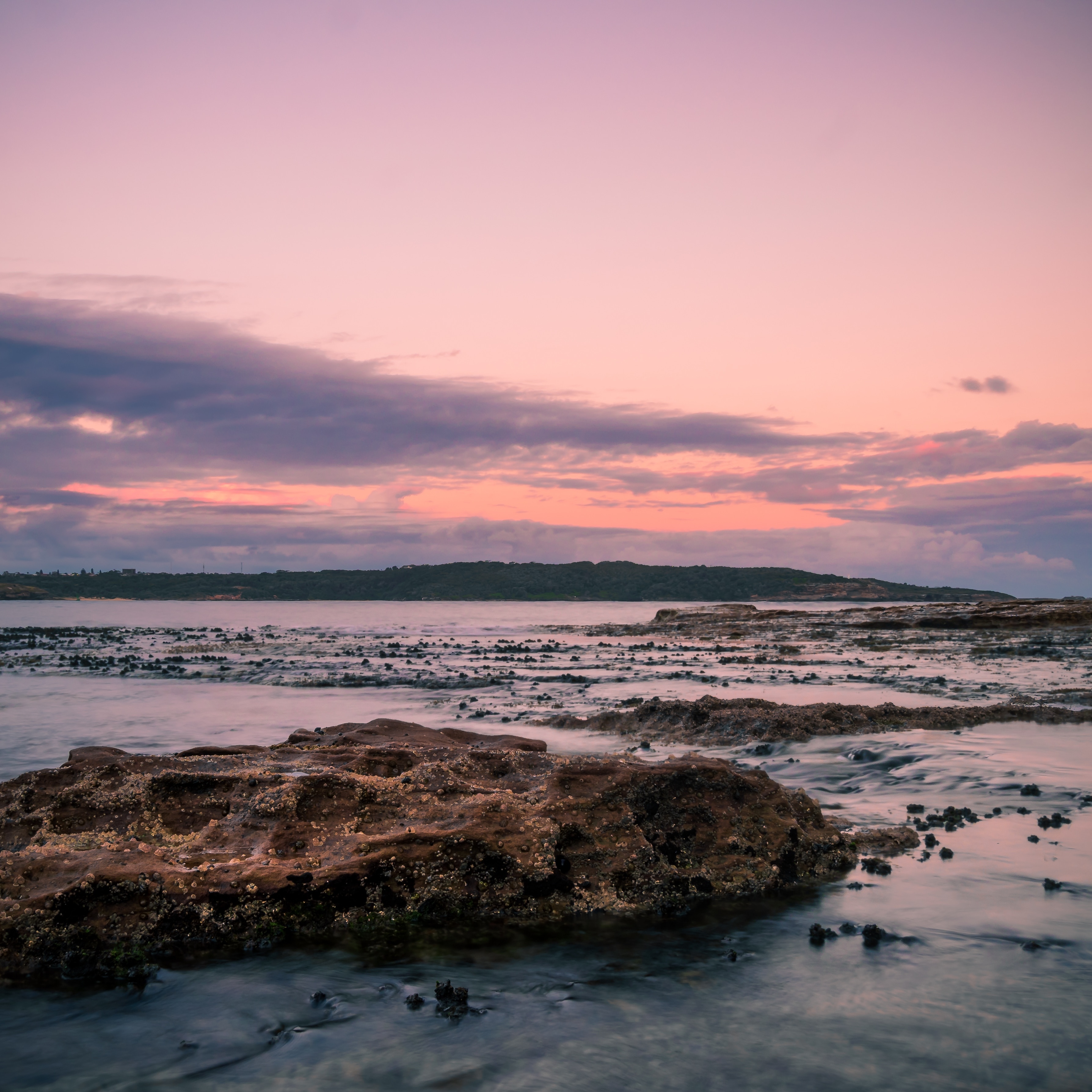 Looking into the sunset at Captain Cook's Landing Place. #sunset #seascape