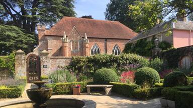 The chapel at Stansted House through the gardens nr Rowlands Castle
