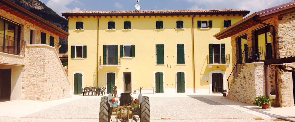 Old farm near riva del garda #farm #lake #mountains