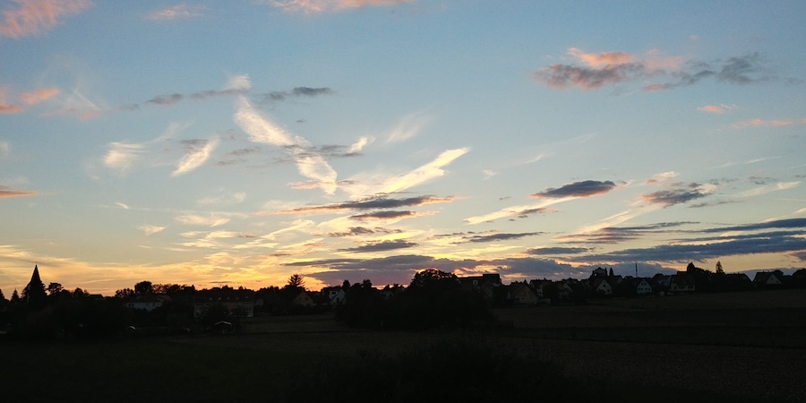 Sunset near the river