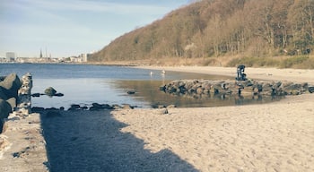 Had a nice morning here on the almost empty beach before school last week :) from here you can see the new beautiful buildings in Aarhus harbor, the sea - obviously, and the Forrest right behind you