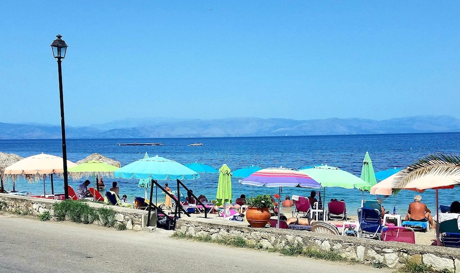 Benitses is a lovely, friendly little town just south of Corfu Town on the eastern shore of Corfu. The beaches here aren't sandy (head to the western side of the island for that) but the water is clear and cool and just right for swimming and snorkeling.
#BeachBound