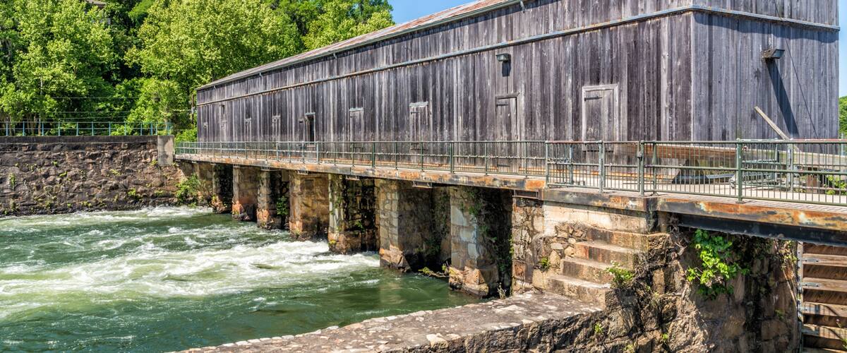 When most people think of Augusta, GA, they think of golf. But the city has a lot more to offer than just that, including an extensive Augusta Canal Trail System. The trails originate at the Savannah River Rapids Park with the Historic Augusta Canal Headgates. #augusta #georgia #augustacanal #savannahriver