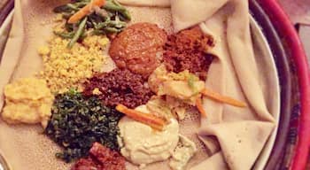 Go to any Ethiopian restaurant across the country and ask for a beyayenetu aka fasting platter... so many flavours in one meal 😋

I learnt that for almost 200 days of the year, people across Ethiopia fast - which basically means they eat no animal products. Vegans