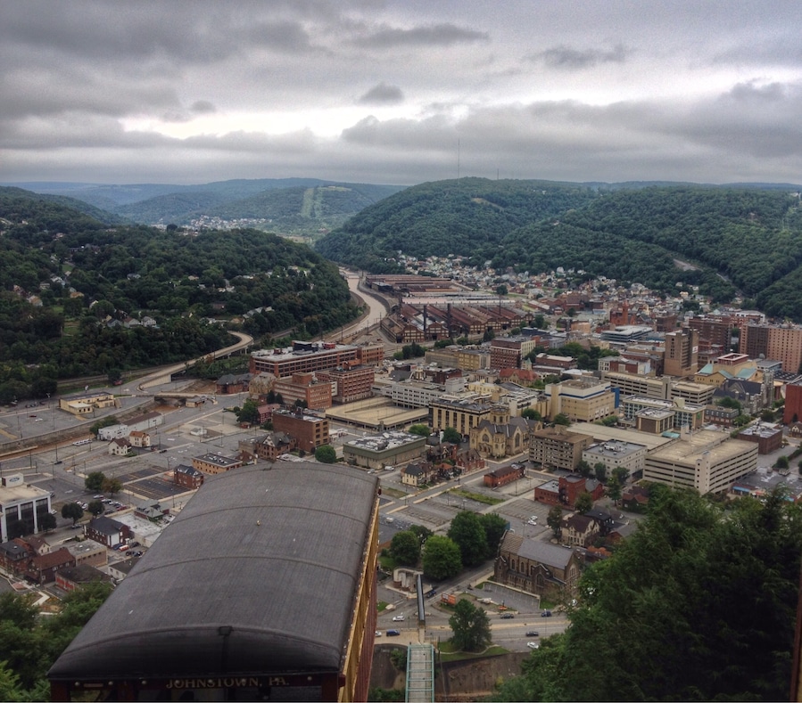 Overlooking downtown Johnstown