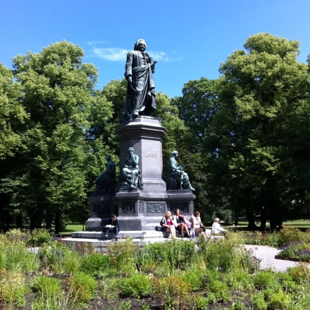 Staty föreställande Carl von Linnè.